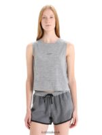 Icebreaker Women ZoneKnit Merino Tank Z04NXR656 Clothing Metro Heather